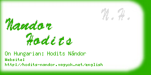 nandor hodits business card